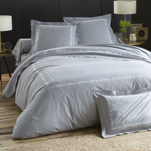 Housse De Couette 140x200 Gris En Coton