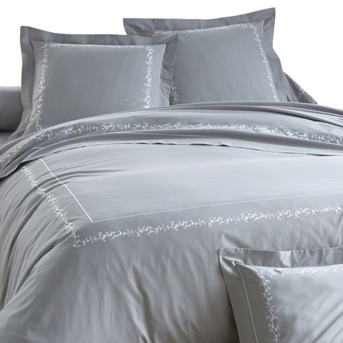 Housse De Couette 140x200 Gris En Coton
