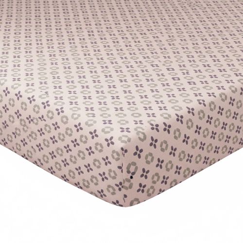 Drap-housse 90x190x28 Rose En Coton