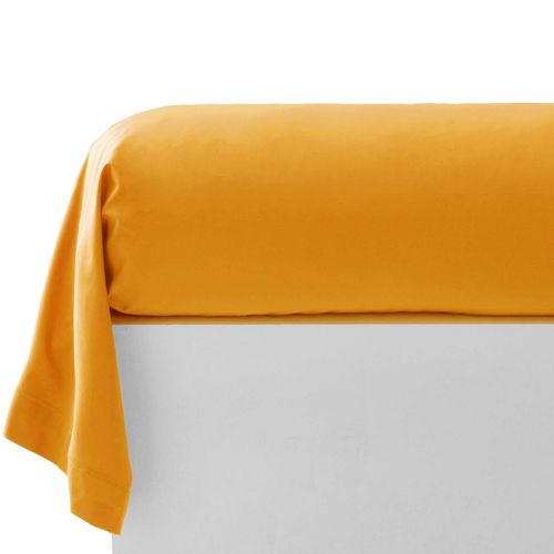 Taie Traversin 43x185 Jaune Curcuma En Coton