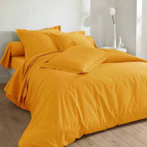 Housse De Couette 140x200 Jaune Curcuma En Coton