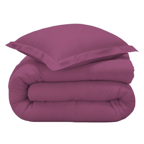 Housse De Couette 200x200 Violet Violine En Coton