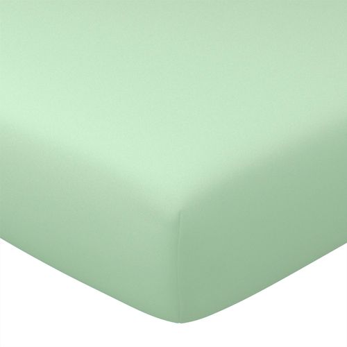 Drap-housse 140x200x28 Vert Jade En Coton