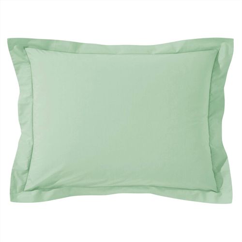 Taie Volant 63x63 Vert Jade En Coton