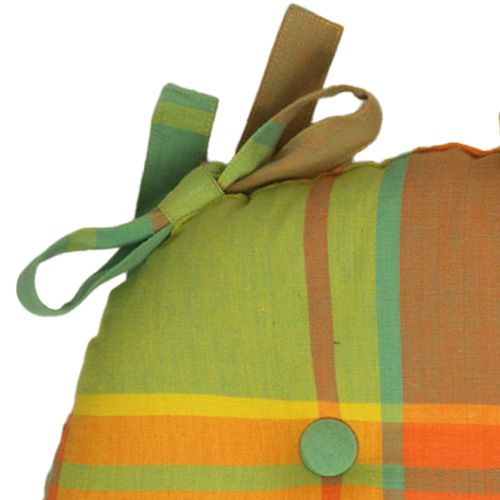 Lot De 2 Galette Rond Jaune En Coton