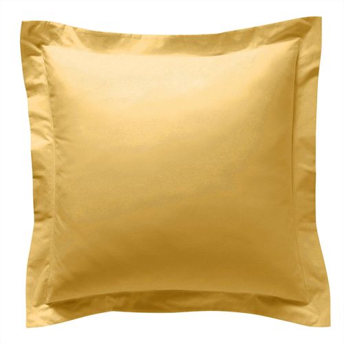Taie Volant 63x63 Jaune Ocre En Coton