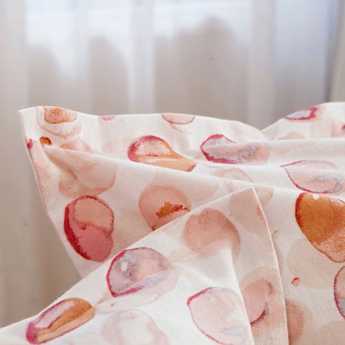 Taie Volant 50x70 Rose En Coton