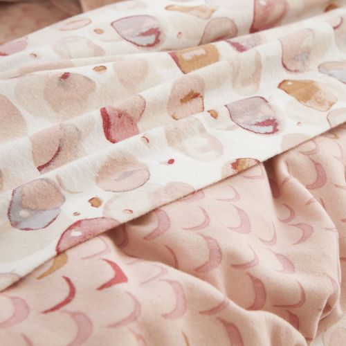 Housse De Couette 240x220 Rose En Coton