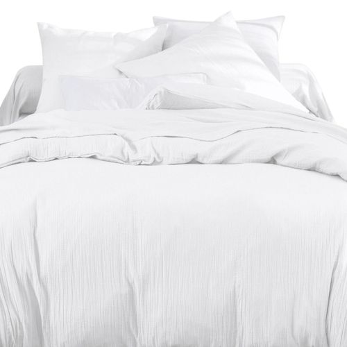 Housse De Couette 200x200 Blanc En Coton