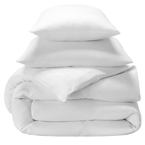 Housse De Couette 200x200 Blanc En Coton