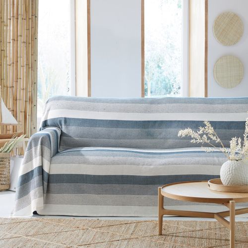 Housse De Coussin 65x65 Bleu Indigo En Coton