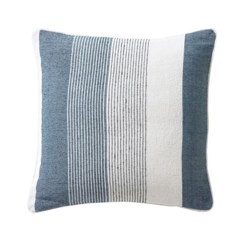Housse De Coussin 65x65 Bleu Indigo En Coton