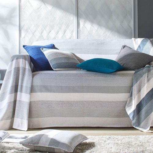 Jeté De Canapé 230x250 Gris En Coton