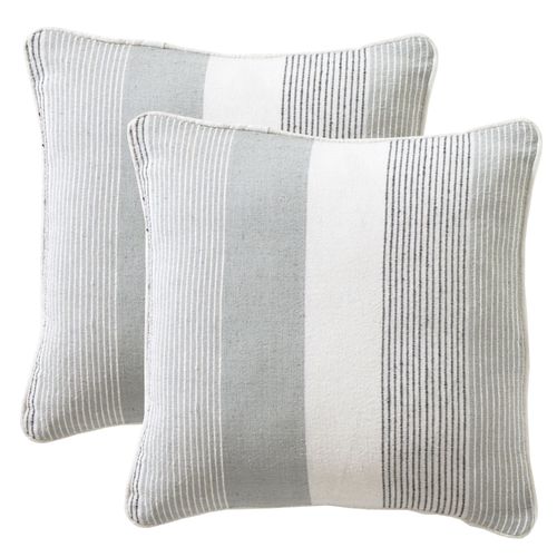 Housse De Coussin 65x65 Gris En Coton