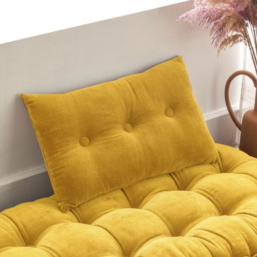 Coussin 30x30 Jaune Ocre En Coton