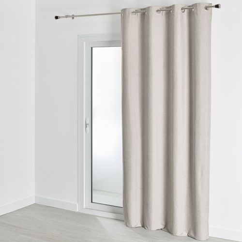 Rideau Occultant 140x260 Beige Sable En Polyester