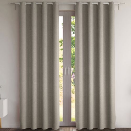 Rideau Occultant 140x260 Beige Sable En Polyester