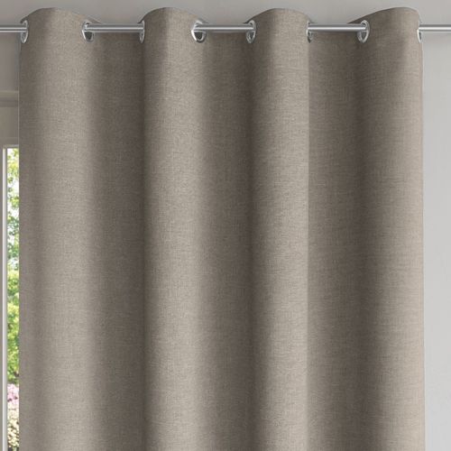 Rideau Occultant 140x260 Beige Sable En Polyester