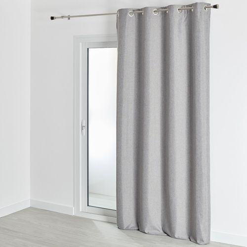 Rideau Occultant 140x180 Gris En Polyester