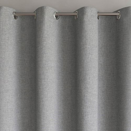 Rideau Occultant 140x180 Gris En Polyester