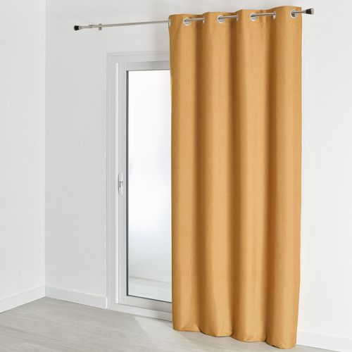 Rideau Occultant 140x260 Jaune Ocre En Polyester