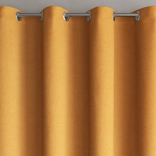 Rideau Occultant 140x260 Jaune Ocre En Polyester