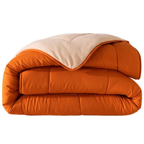 Couette Tempérée 140x200 Orange Cuivré En Polyester