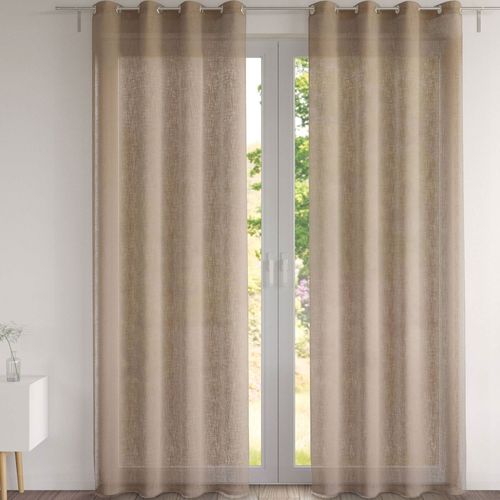 Voilage 140x240 Beige En Polyester