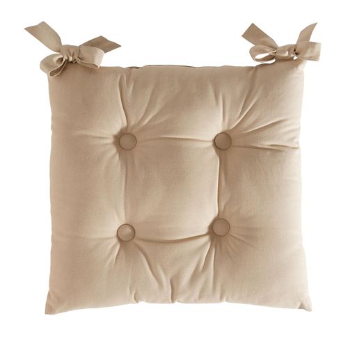 Lot de 2 Galettes 40x40 Beige En Coton