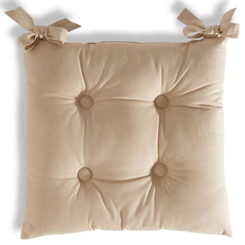 Lot de 2 Galettes 40x40 Beige En Coton