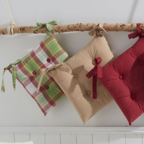 Lot de 2 Galettes 40x40 Beige En Coton