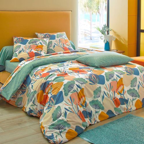 Drap-housse 90x190x28 Vert En Coton