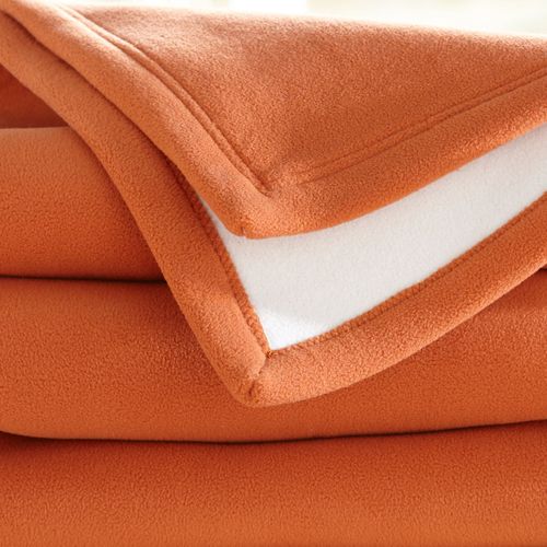 Couverture Très Chaude 180x220 Orange Cuivré En Polyester