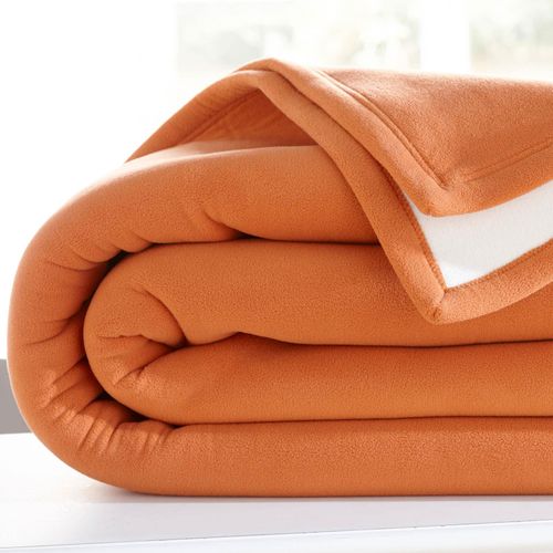 Couverture Très Chaude 220x240 Orange Cuivré En Polyester