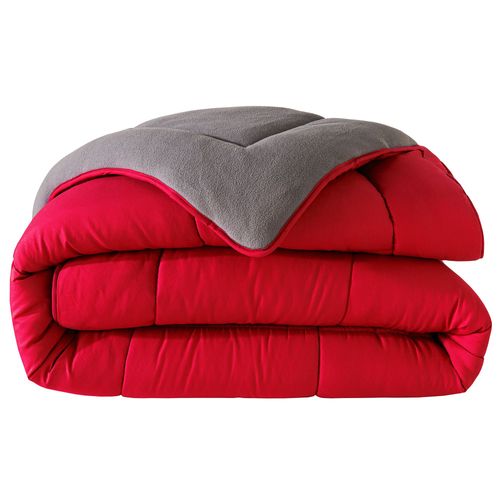 Couette Très Chaude 200x200 Rouge En Polyester