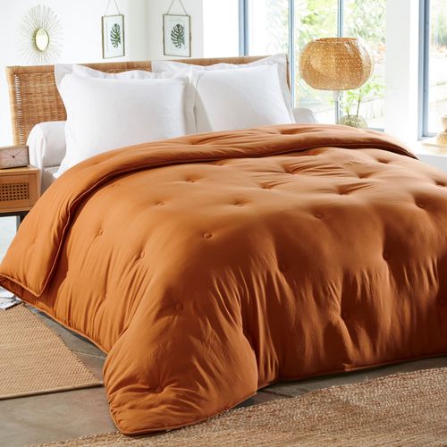 Couette Légère 140x200 Marron Noisette En Polyester