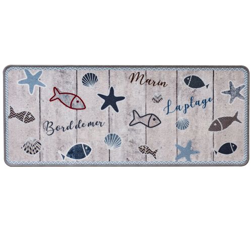 Tapis De Cuisine 40x60 Bleu En Textile