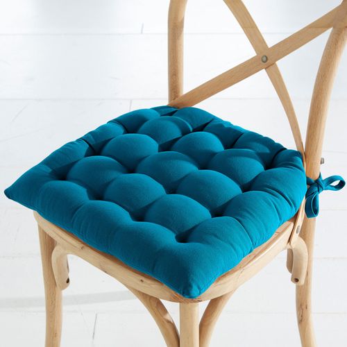 Lot de 2 Galettes 40x40 Bleu Canard En Coton