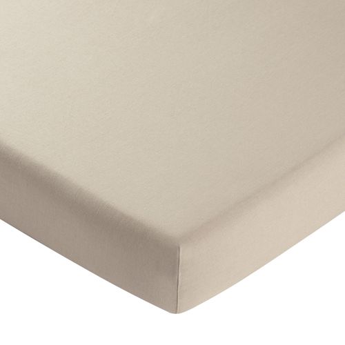 Drap-housse 160x200x28 Blanc Craie En Lin