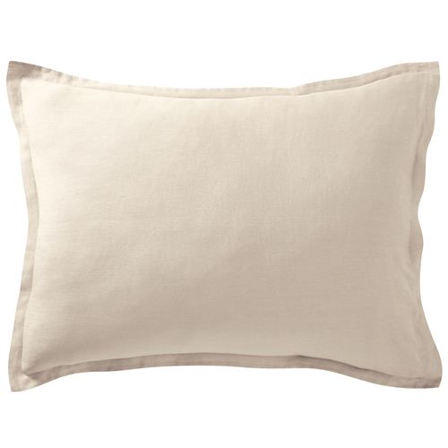 Taie Volant 63x63 Blanc Craie En Lin