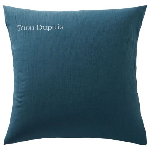 Taie Sac 65x65 Bleu Canard En Coton