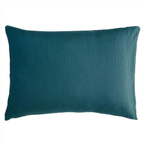 Taie Sac 65x65 Bleu Canard En Coton