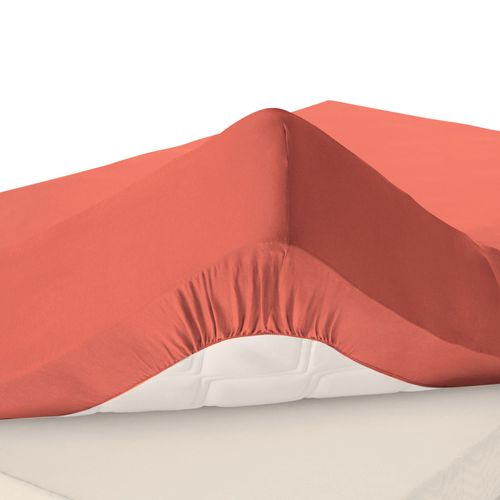Drap-housse Grand Bonnet 180x200x30 Orange Poterie En Coton