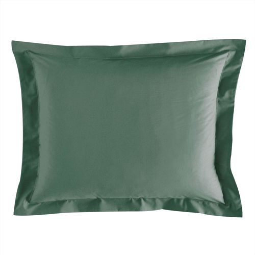 Taie Volant 50x70 Vert Eucalyptus En Coton