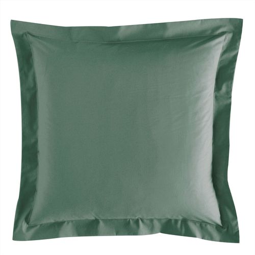 Taie Volant 50x70 Vert Eucalyptus En Coton