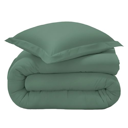 Housse De Couette 200x200 Vert Eucalyptus En Coton