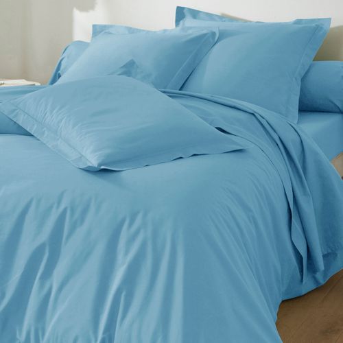 Taie Sac 50x70 Bleu Nuage En Coton