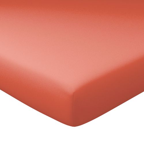 Drap-housse Grand Bonnet 90x200x32 Orange Poterie En Coton