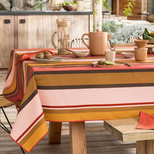 Nappe 150x300 Orange Terracotta En Coton
