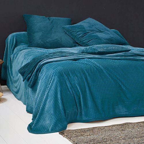 Housse De Coussin 40x40 Bleu Canard En Polyester